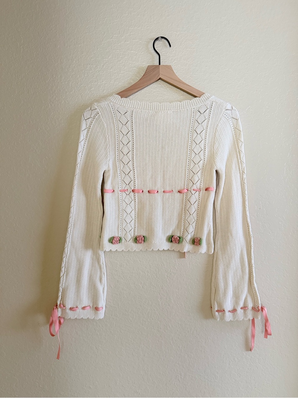 Forever 21 Betsey Johnson Floral Crochet Cardigan Sweater - Picture 7 of 9